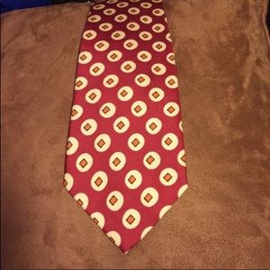 J. Crew Red  Print Tie